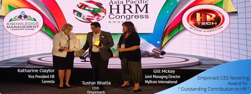 Empxtrack CEO Receiving Award For Contribution to HR Empxtrack CEO Receiving Award For Contribution to HR