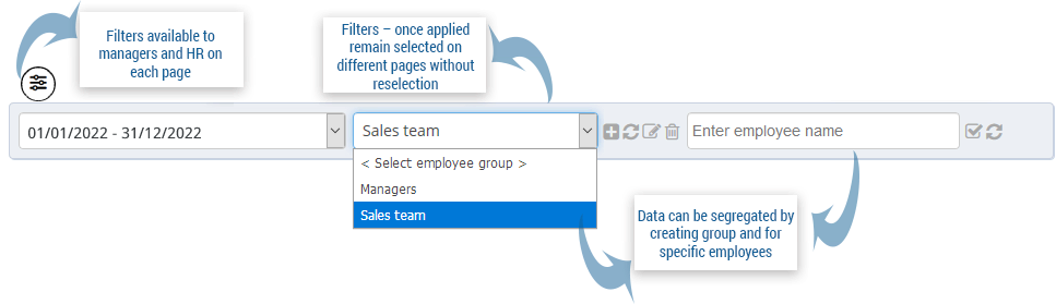 Filters Available on Each Page Filters Available on Each Page