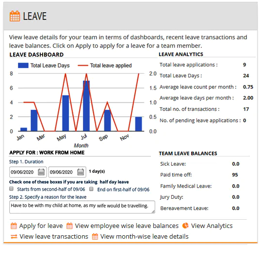 Leave Dashboard Leave Dashboard