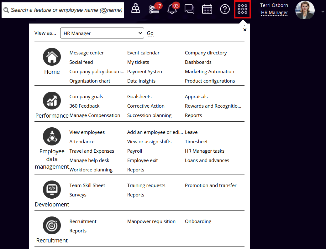One Click Access to all Functionality One Click Access to all Functionality