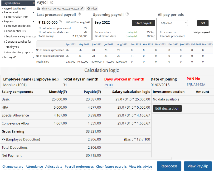 Payroll dashboard - Access All Payroll Related Information Payroll dashboard - Access All Payroll Related Information
